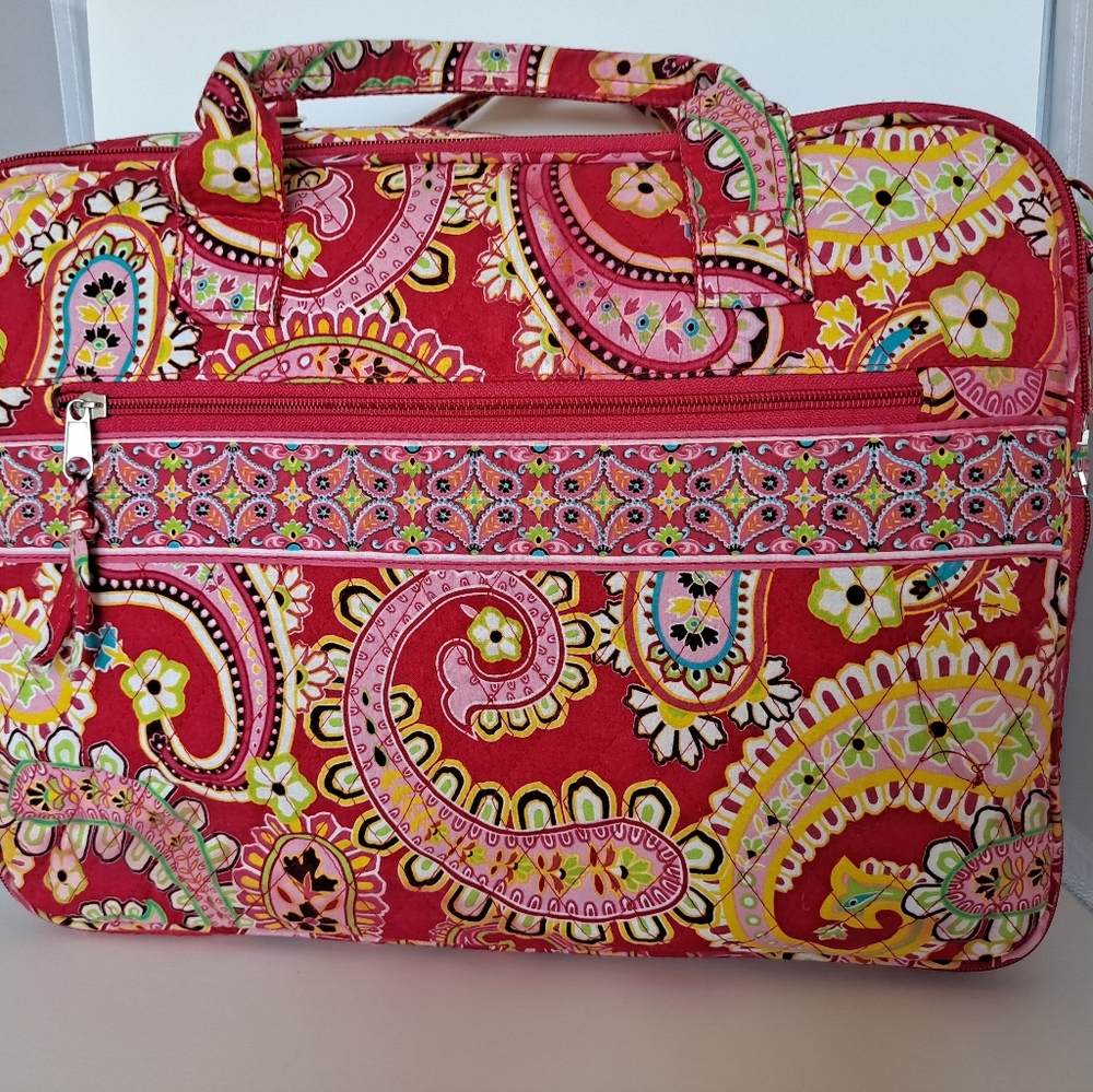 Red paisley laptop case